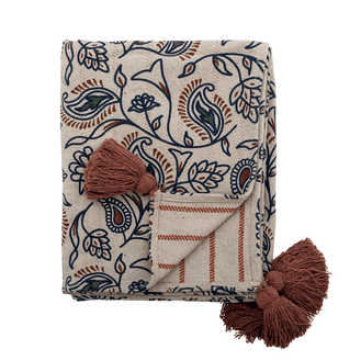 Paisley Recycled Multi Coloured Cotton Throw