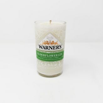 Warners Elderflower Gin Bottle Candle