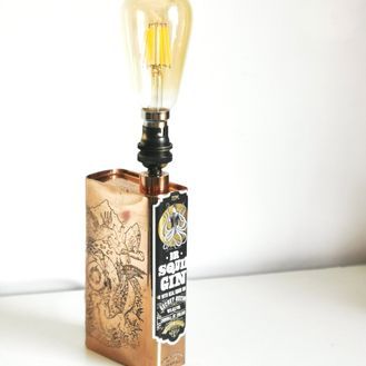 Dr Squid Ink Gin Bottle Table Lamp