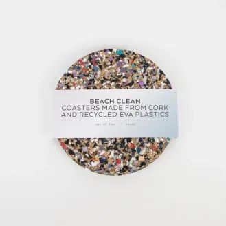 Round Beach Clean Coaster Set