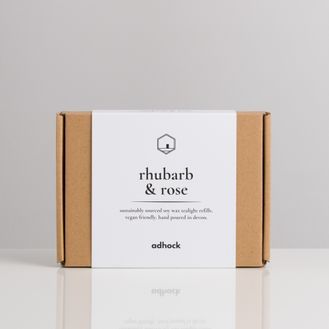 Rhubarb &amp; Rose Soy Wax Tealight Refills