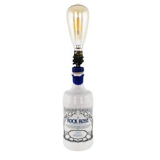 Rock Rose Winter Gin Bottle Table Lamp