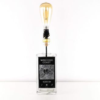 Wrecking Coast Scurvy Gin Bottle Table Lamp