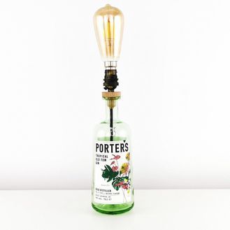 Porters Tropical Old Tom Gin Bottle Table Lamp