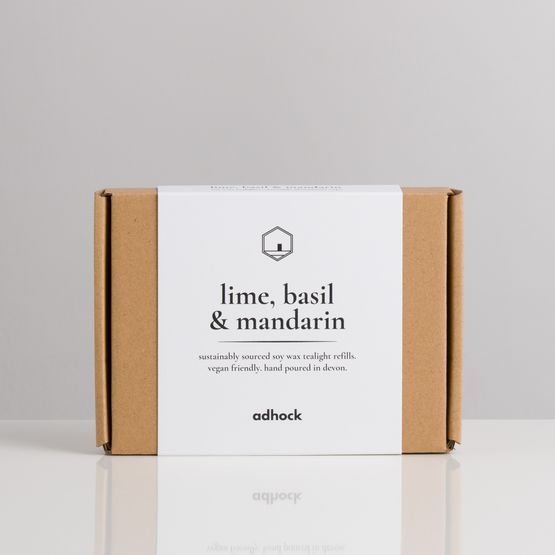 Lime, Basil &amp; Mandarin Soy Wax Tealight Refills