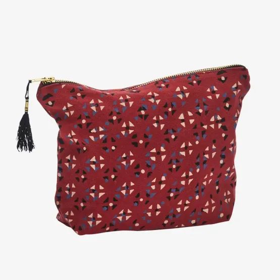 Handmade Printed Cotton Washbag