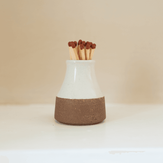 Handmade Ceramic Match Pot