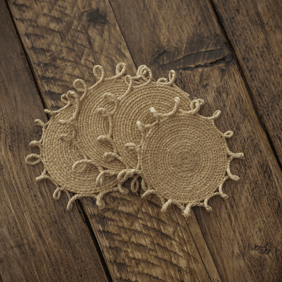 Handmade Jute Coasters (Set of 4)