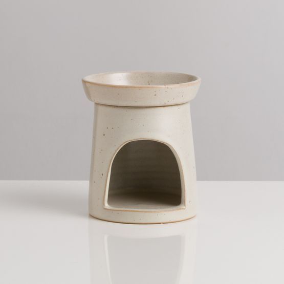 Handmade Ceramic Speckled Cream Wax Burner