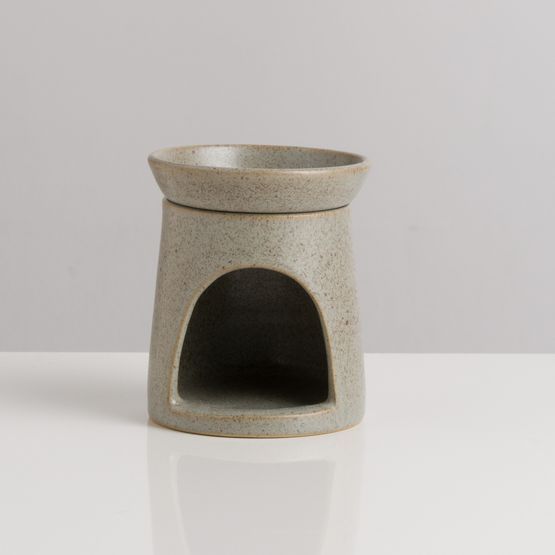 Handmade Ceramic Speckled Grey Wax Burner