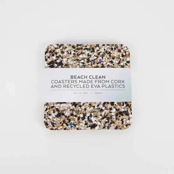 Square Beach Clean Coaster Set