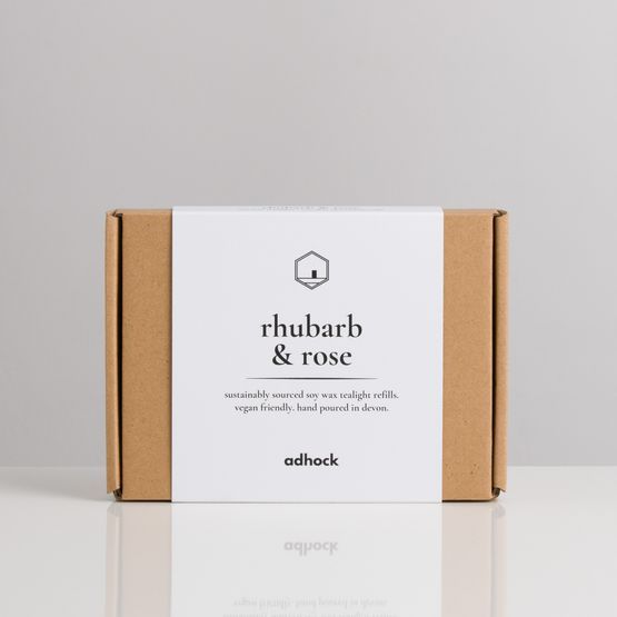 Rhubarb &amp; Rose Soy Wax Tealight Refills