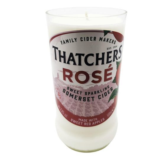 Thatchers Rose Cider Bottle Candle